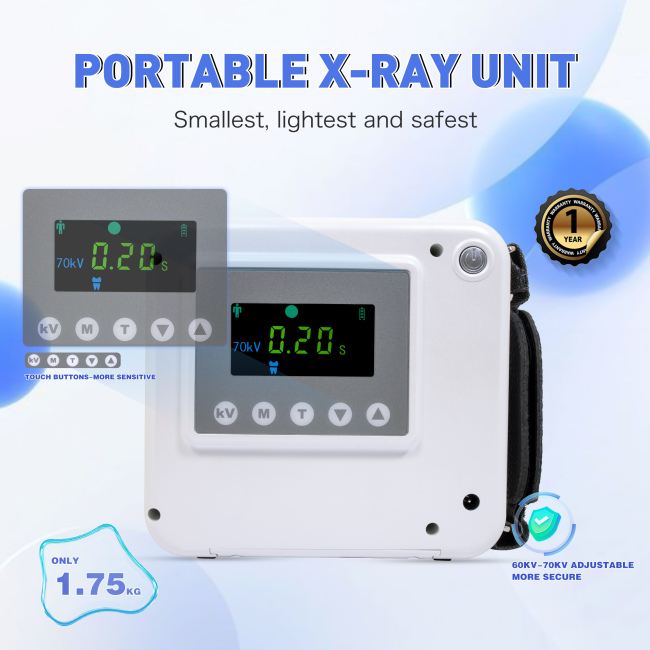 Smallest portable dental X-ray machine XR-8 color LCD screen