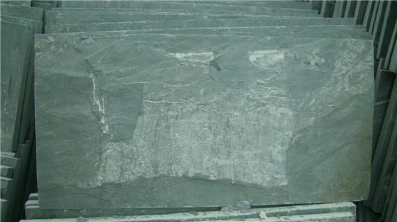green stone wall tiles