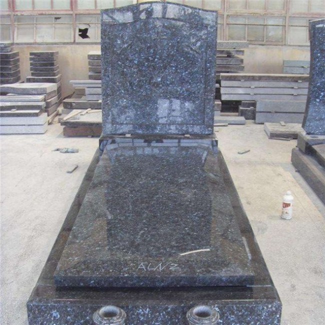Pierre tombale de monument de granit de perle bleue