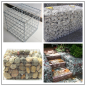 Gabion cage with the pebbles
