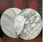 Round Arabescato white marble table tops