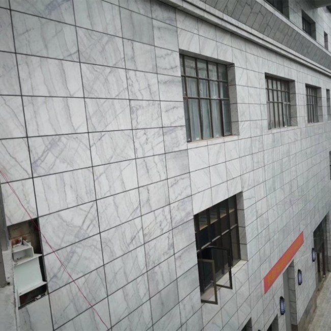 Панели для облицовки наружных стен из белого мрамора Гуанси