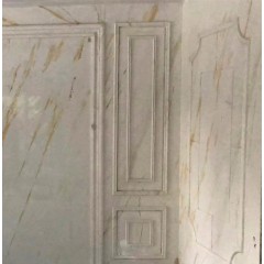 Carreaux de sol en panneaux muraux intérieurs en marbre Calacatta or