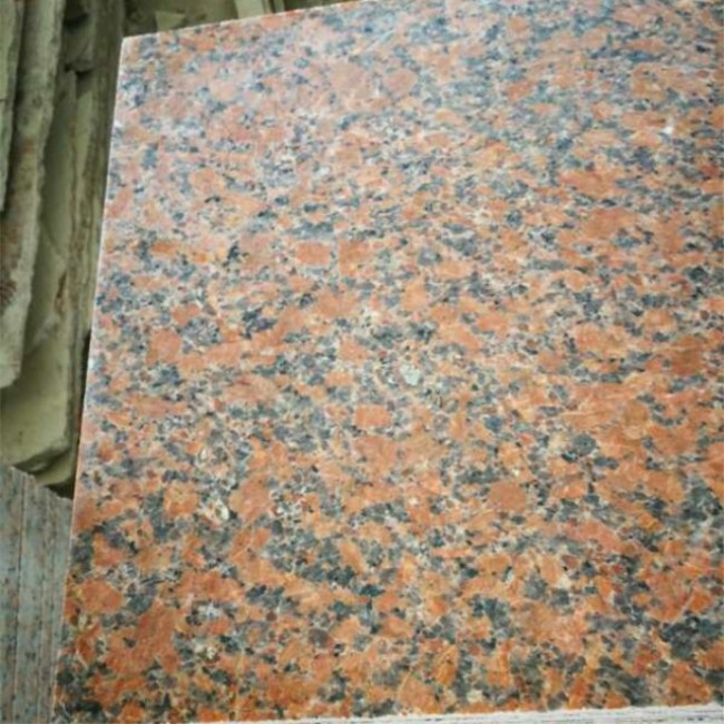 Geschliffene Ahorn-rote Granit-Pflasterfliesen