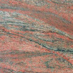Granit merah warna-warni