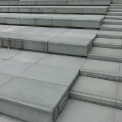 Marches d'escalier d'extérieur en granit blanc G603