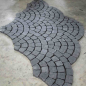 Fan shape tumbled  cobble stone pattern