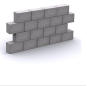 Mur de briques en béton