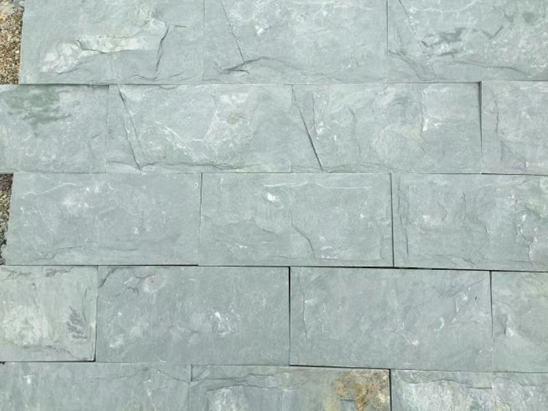 Green slate facade