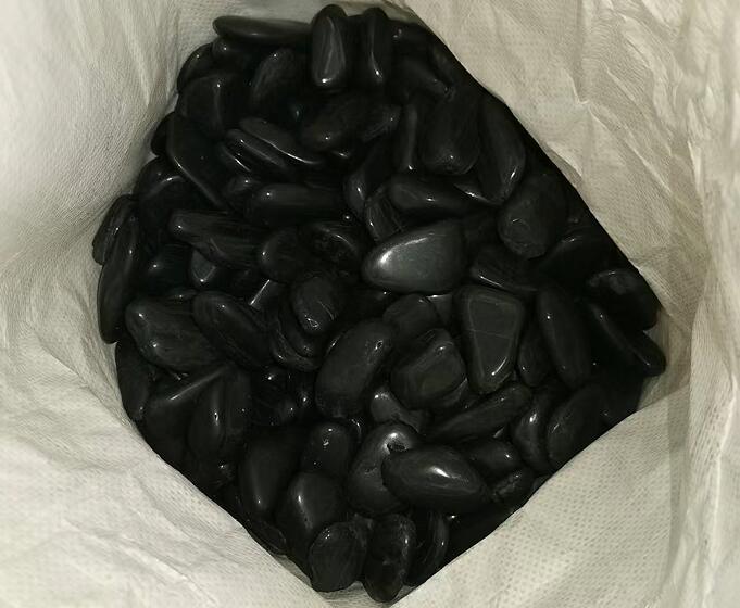 black pebble lanscape stone