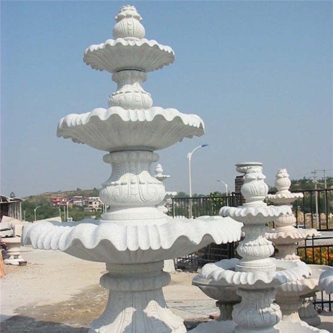 Fontaine de beauté en granit blanc