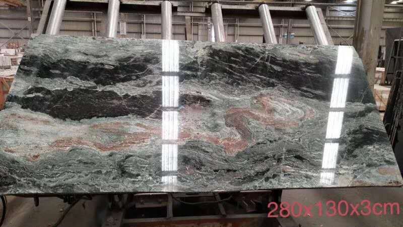 Plaques de marbre vert jadéite