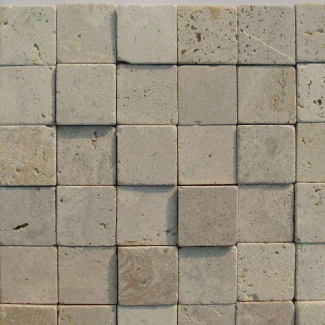 carreaux de mosaïque de travertin beige