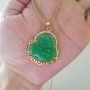 green jade jewelry stainless steel hip hop rope chain donut butterfly heart dragonfly cross pendant jade necklace