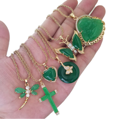 green jade jewelry stainless steel hip hop rope chain donut butterfly heart dragonfly cross pendant jade necklace green jade jewelry stainless steel hip hop rope chain donut butterfly heart dragonfly cross pendant jade necklace