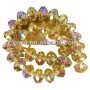 CR5009 Gold Crystal Beads,Faceted Crystal Rondelle Beads,crystal beads wholesale