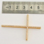 CZ Micro Diamond Pave Big Cross Charm Pendants,Cubic Zirconia Inlaid Bailed Copper Christian Cross Jewelry Supplies Pendant
