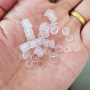 400pcs/bag transparent heishi vinyl pvc disc beads for bracelet necklace DIY making