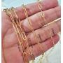 NM1074 Dainty Chic Gold Plated Paperclip Link Chain Necklace for ladies Women