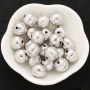 JS1379 Hotsale Unique Matte Gold Silver Etched Round Ball Spacer Jewelry Beads