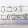 JF1309 Shiny 18K Gold Plated Star Shape Screw Clasp, Shiny Star lightning Bolt Shape Clasp Lock Buckle Carabiners