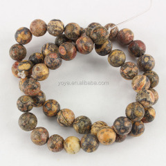 SB6449 Wholesale yellow leopardskin leopard skin jasper beads