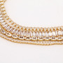 NZ1127 Dainty Chic  Gold Plated Eye Rectangle Cut CZ Micro Pave Diamond Cubic Zirconia Tennis Necklace
