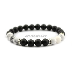 BN1066 fashion gemstone turquoise onyx bead elastic bracelet,charm stone beaded women bracelet