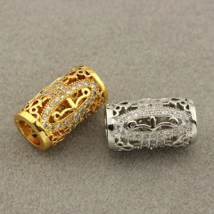 CZ6820 Wholesale Micro Pave Curved Tubes, Cubic Zirconia Bars, CZ Micro Pave Jewelry Findings