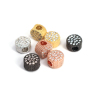 CZ7459 CZ Micro Pave Flat Round Disc Beads,Cubic Zirconia Diamond Circle Beads