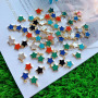 JF7340 Dainty Mini 18k Gold Plated Gemstone Stone Star Moon Crescent Charm Pendants