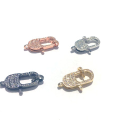 CZ7819 Diamond CZ Micro Pave Lobster Clasps for Jewelry necklace making