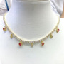 NZ1253 fashion minimal heart charm diamond women necklace,trendy dainty mini cz paved heart ladies necklace