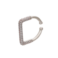 EC1566 New Womans Fashion Chic CZ Geometric Cuff Earrings,  Non- Piercing CZ Micro Ear-Cuff Ear Clip Ear Cuffs