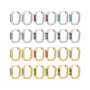 EC1752 Trendy Colour Enamel Rectangle Gold Cuff Ladies Earring ,Fashion Earrings Chunky Thick  Hoop CZ Pave Earrings For Women