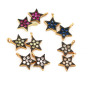 CZ8209 Chic mini CZ Zircon Micro Pave Star Charm Pendant for jewelry making mimimum zircon Jewelry Supplies