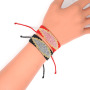 BG1091 Black Red Chic Loom Miyuki Seed Beads Bracelet Good Luck Evil Turkish Eye Adjustable Amulet Charm Bracelet