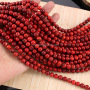 TB0325 Natural gemstone round red turquoise stone beads