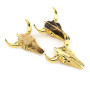 JF6977 Wholesale Gold Silver Plated OX Pendants, Gold Dipped Cattle Bull Pendant