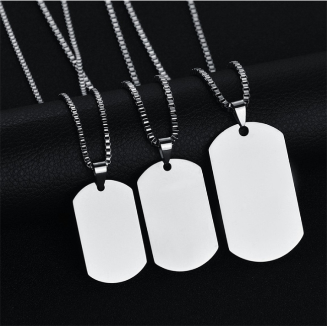High quality customized logo laser engraved stainless steel dogtags military sublimation wholesale