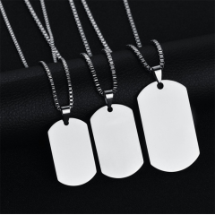 High quality customized logo laser engraved stainless steel dogtags military sublimation wholesale