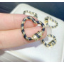 CZ7836 Chic Enameled Jewelry Charm New Enamel Heart Shape Screw Clasps