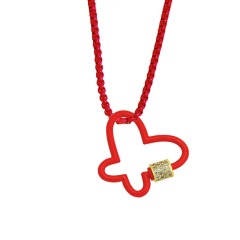 NZ1303 Popular Neon Enamel Colorful Butterfly Carabiner Clasp Box Chain Necklace for Ladies Women
