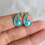 JS1548 Gold Plated Enamel Neon Yin Yang Taichi Charm Pendants for Bracelet Necklace Earring Making Supplies