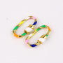 CZ7851 Popular Chic Enameled Jewelry Charm Pendant New Enamel U shape Screw Clasps Locks Carabiners