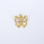 CZ8336 Mini 18K Gold Plated rainbow CZ Micro Pave Butterfly Charm Pendant Dainty Tiny Jewelry