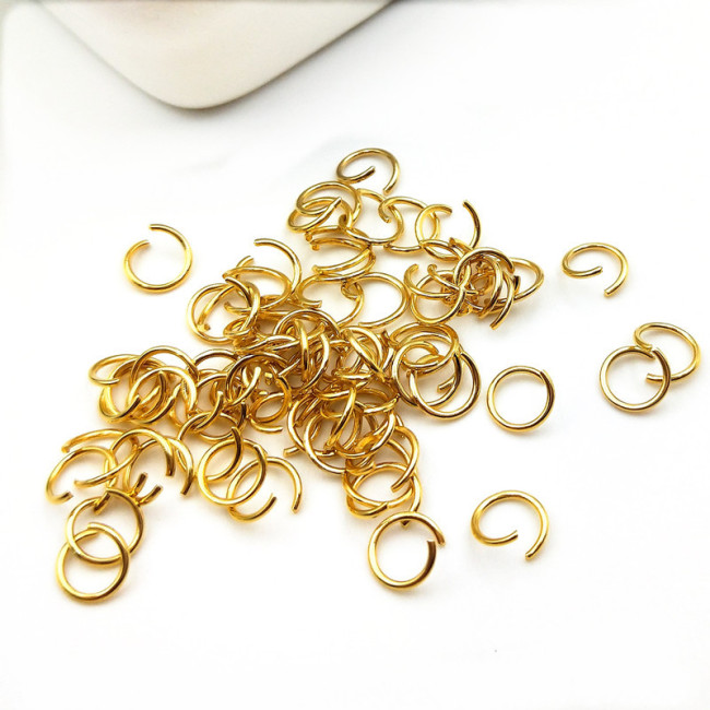 S1159 High Quality 18K Gold Plated Stainless steel Open Jump Rings