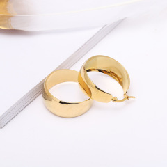 ES1070 Fashion jewelry stainless steel earring for women , gold stainless steel thick hoop ladies earring ES1070 Fashion jewelry stainless steel earring for women , gold stainless steel thick hoop ladies earring