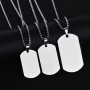 High quality customized logo laser engraved stainless steel dogtags military sublimation wholesale