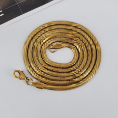 NS1121 2mm 3mm 4mm 5mm 6mm stainless steel gold plated snake belly herringbone chain necklace